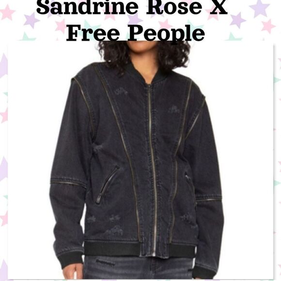Sandrine Rose x Free People Zipper Bomber Jacket - Picture 1 of 5